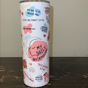 20oz tumbler. Lid and straw included
